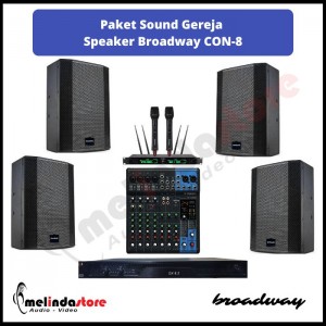 Paket Sound Gereja Speaker Broadway CON-8 | 4 Speaker
